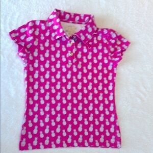 Pink Pineapple Print Kids Shirt